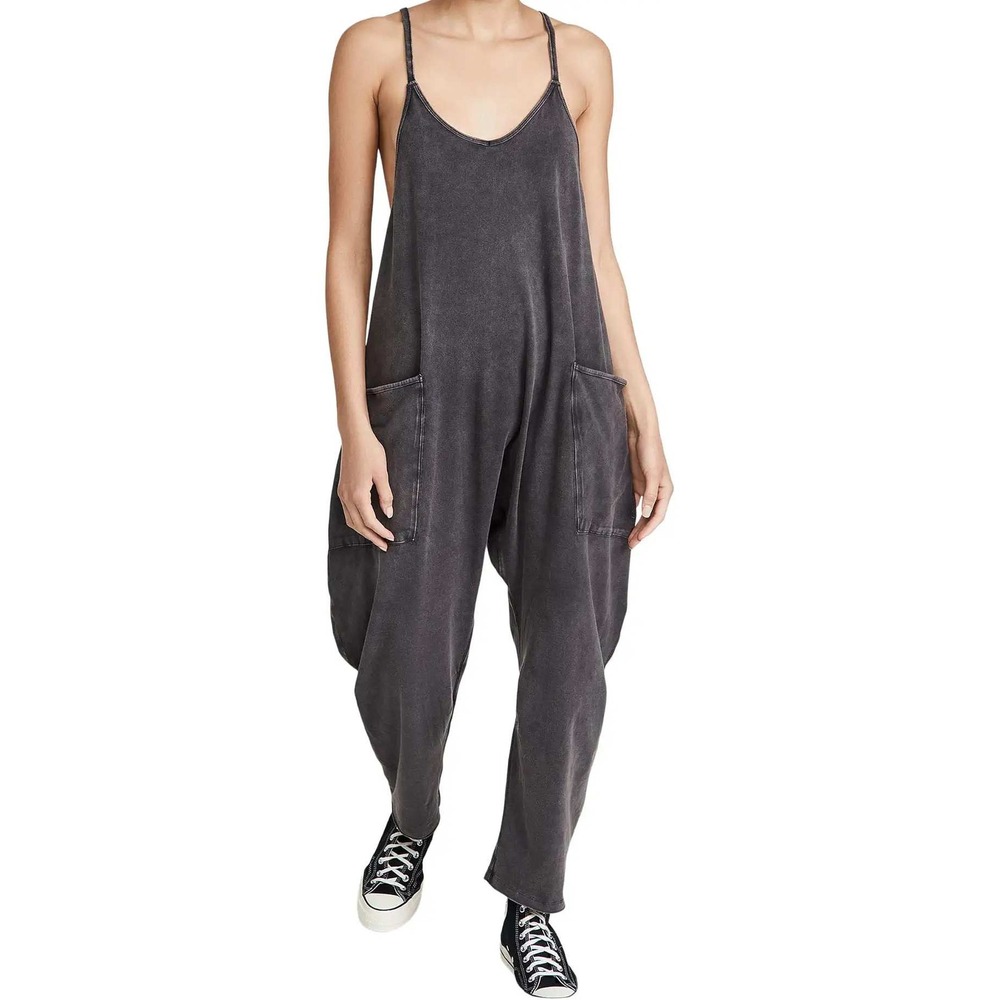 FP Movement Hot Shot Jumpsuit Women's Medium Washed Black Free People Boho